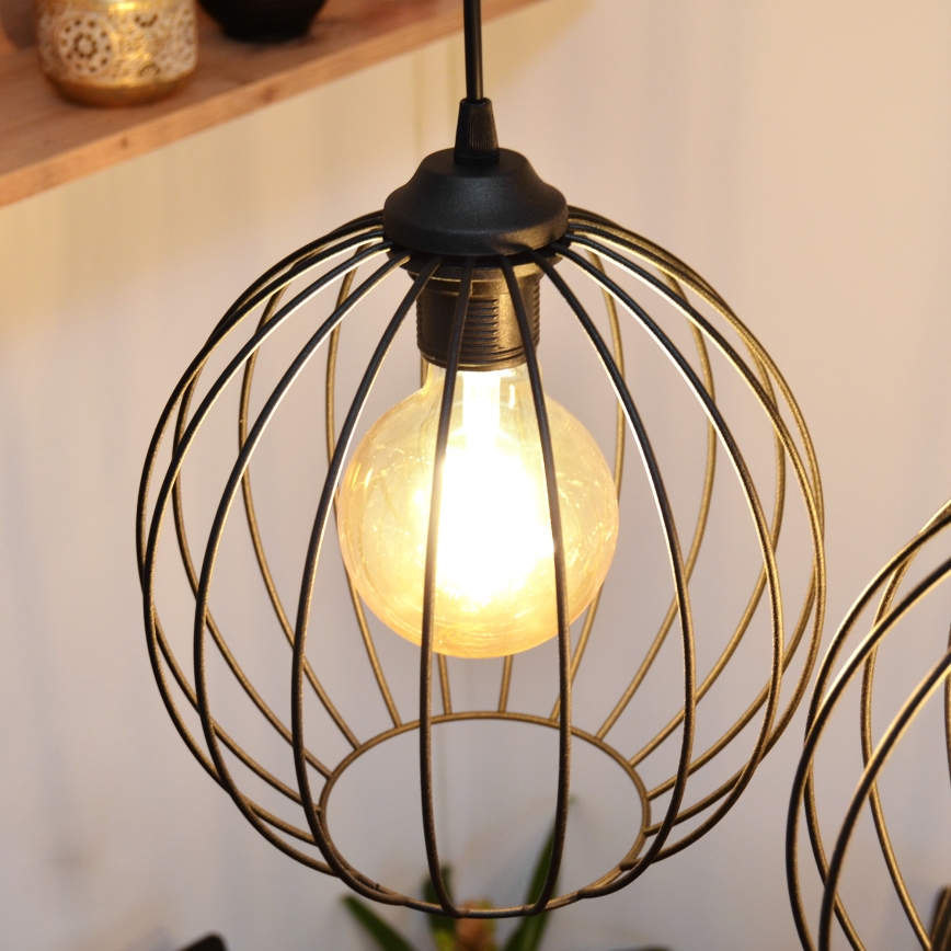 LED-riippuvalaisin köydellä MERCURE 3xE27/15W/230V