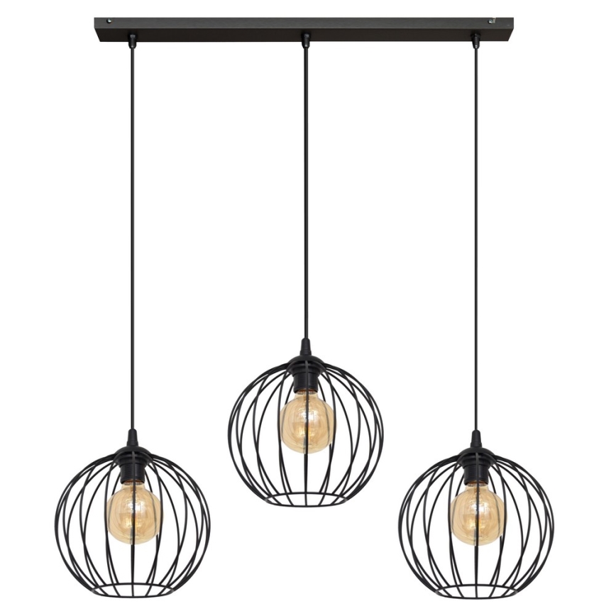 LED-riippuvalaisin köydellä MERCURE 3xE27/15W/230V