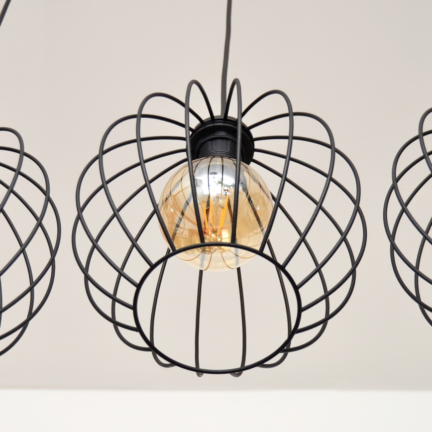 LED-riippuvalaisin köydellä MERCURE 3xE27/15W/230V