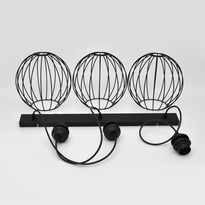 LED-riippuvalaisin köydellä MERCURE 3xE27/15W/230V