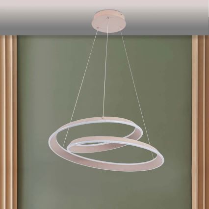 LED-riippuvalaisin ripustuskaapelilla CASHMERE LED/75W/230V, halkaisija 60 cm, valkoinen