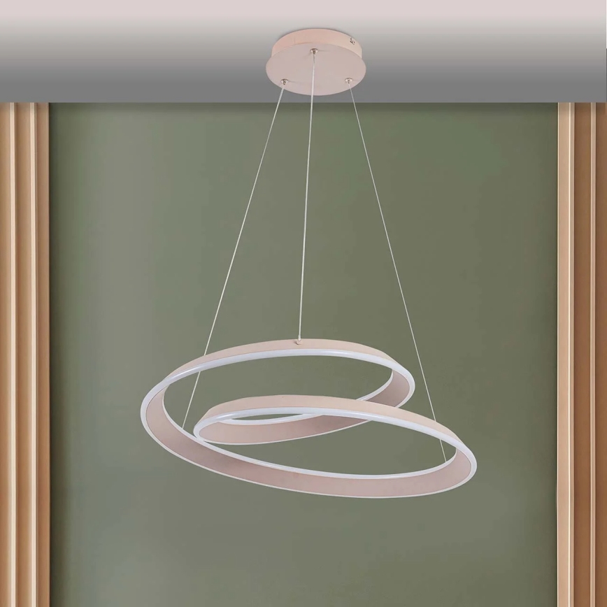LED-riippuvalaisin ripustuskaapelilla CASHMERE LED/75W/230V, halkaisija 60 cm, valkoinen