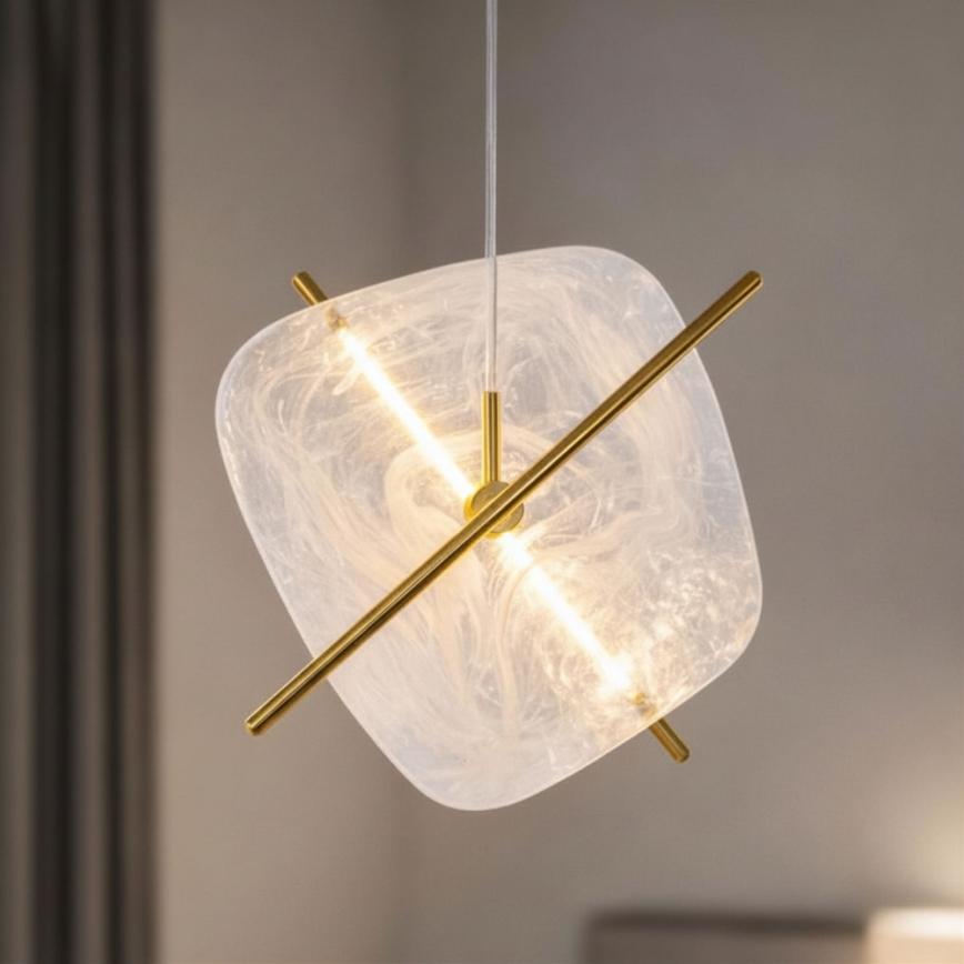 LED-riippuvalaisin ripustuslangalla RELAX LED/15W/230V kultainen/valkoinen