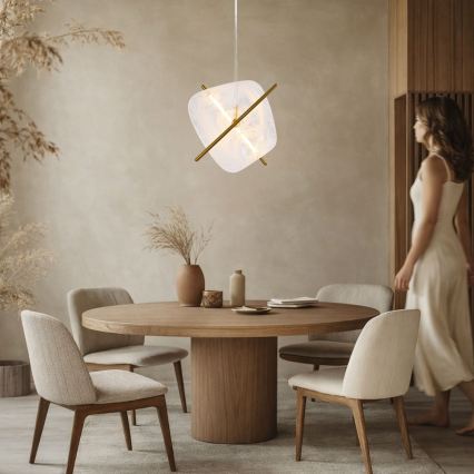 LED-riippuvalaisin ripustuslangalla RELAX LED/15W/230V kultainen/valkoinen