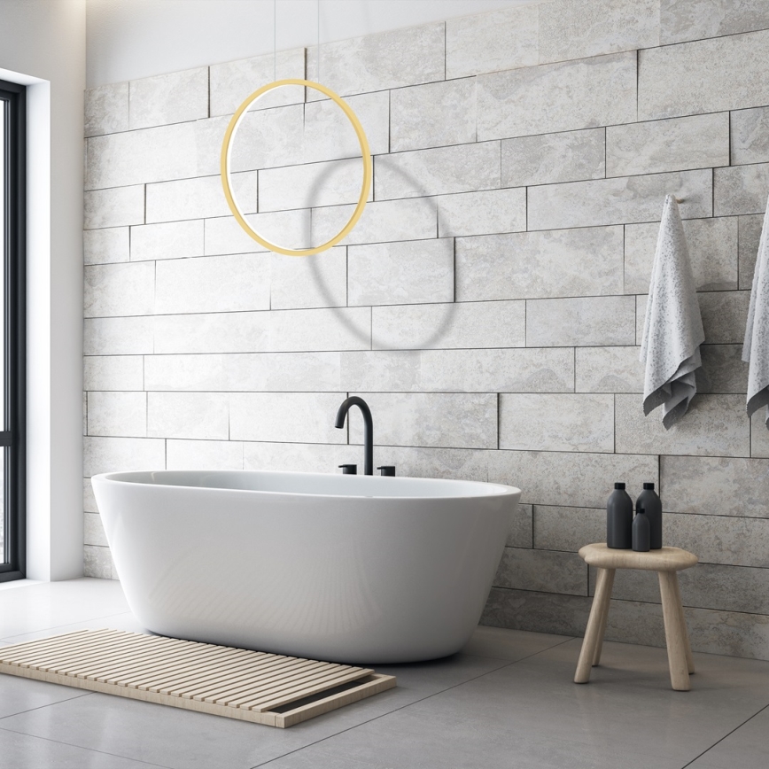 LED-riippuvalaisin SATURNO LED/28W/230V Ø 50 cm IP44 kulta