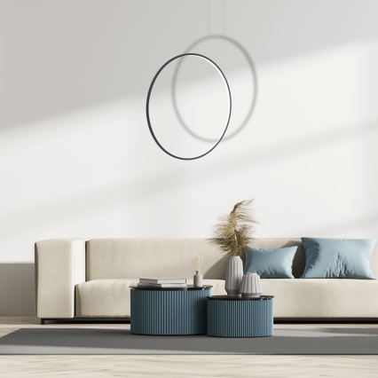 LED-riippuvalaisin SATURNO LED/46W/230V Ø 80 cm IP44 antrasiitti