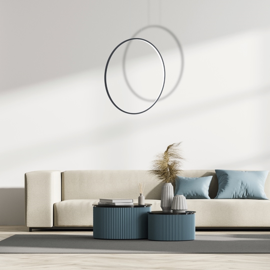 LED-riippuvalaisin SATURNO LED/46W/230V Ø 80 cm IP44 antrasiitti