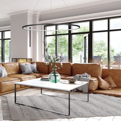 LED-riippuvalaisin SATURNO LED/57W/230V Ø 100 cm IP44 antrasiitti