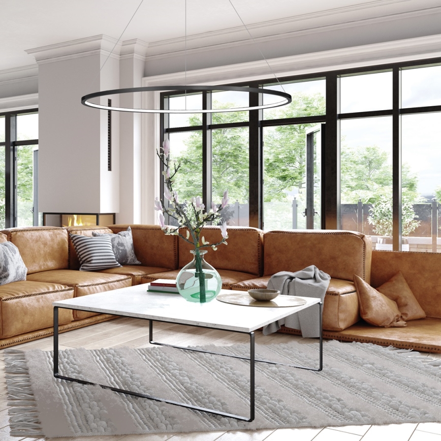 LED-riippuvalaisin SATURNO LED/57W/230V Ø 100 cm IP44 antrasiitti