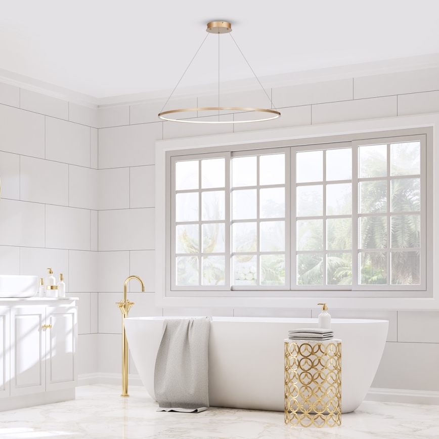 LED-riippuvalaisin SATURNO LED/57W/230V halkaisija 100 cm IP44 kulta