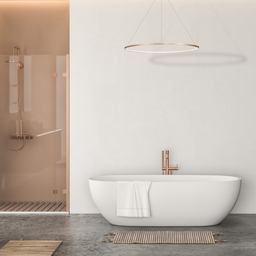 LED-riippuvalaisin SATURNO LED/65W/230V Ø 120 cm IP44 kulta