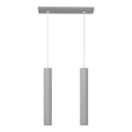 LED Riippuvalaisin TUBA 2xGU10/4,8W/230V harmaa