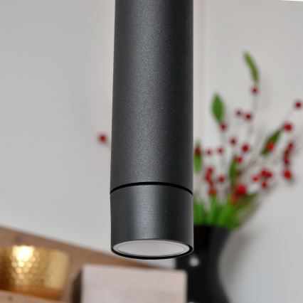 LED Riippuvalaisin TUBA 3xGU10/4,8W/230V musta