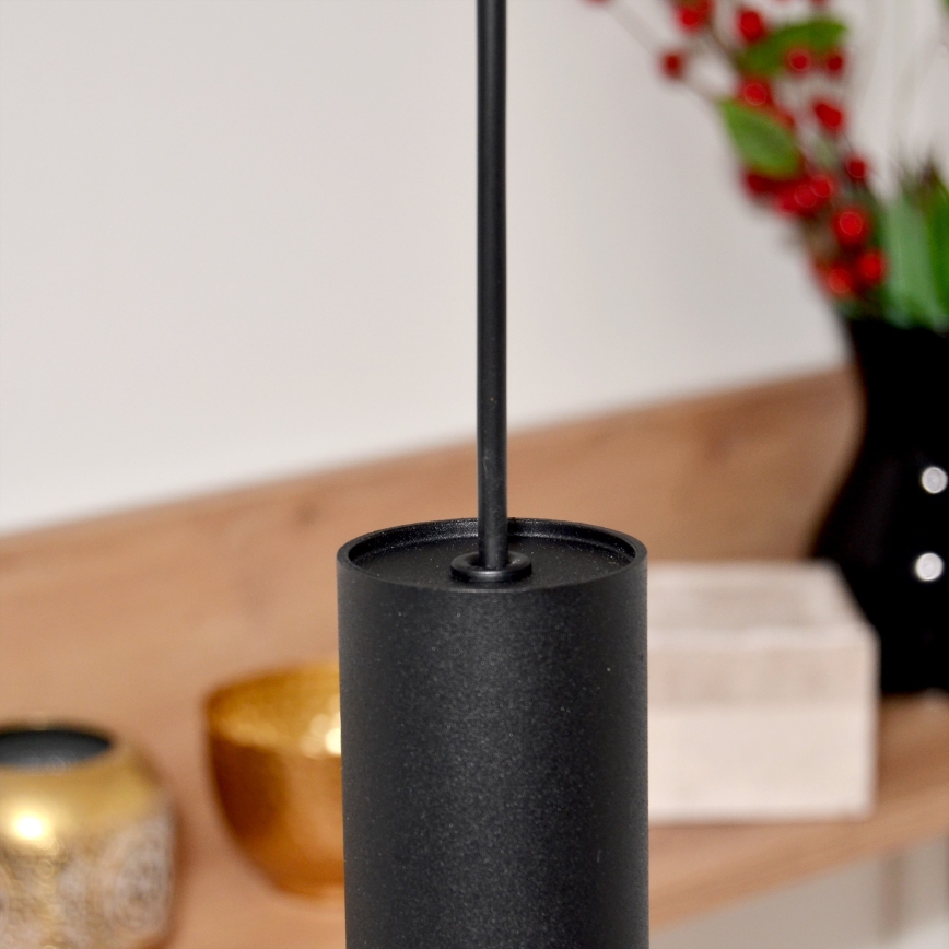 LED Riippuvalaisin TUBA 3xGU10/4,8W/230V musta