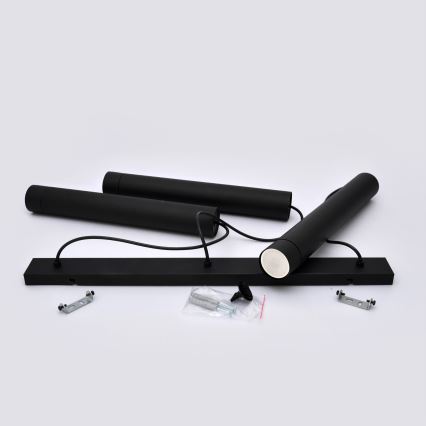 LED Riippuvalaisin TUBA 3xGU10/4,8W/230V musta