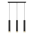 LED Riippuvalaisin TUBA 3xGU10/4,8W/230V musta/kulta