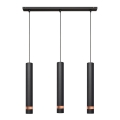 LED riippuvalaisin TUBA 3xGU10/4,8W/230V musta/kupari