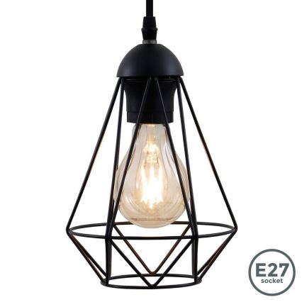 LED-riippuvalaisin vaijerilla 1xE27/6,5W/230V 2500K musta