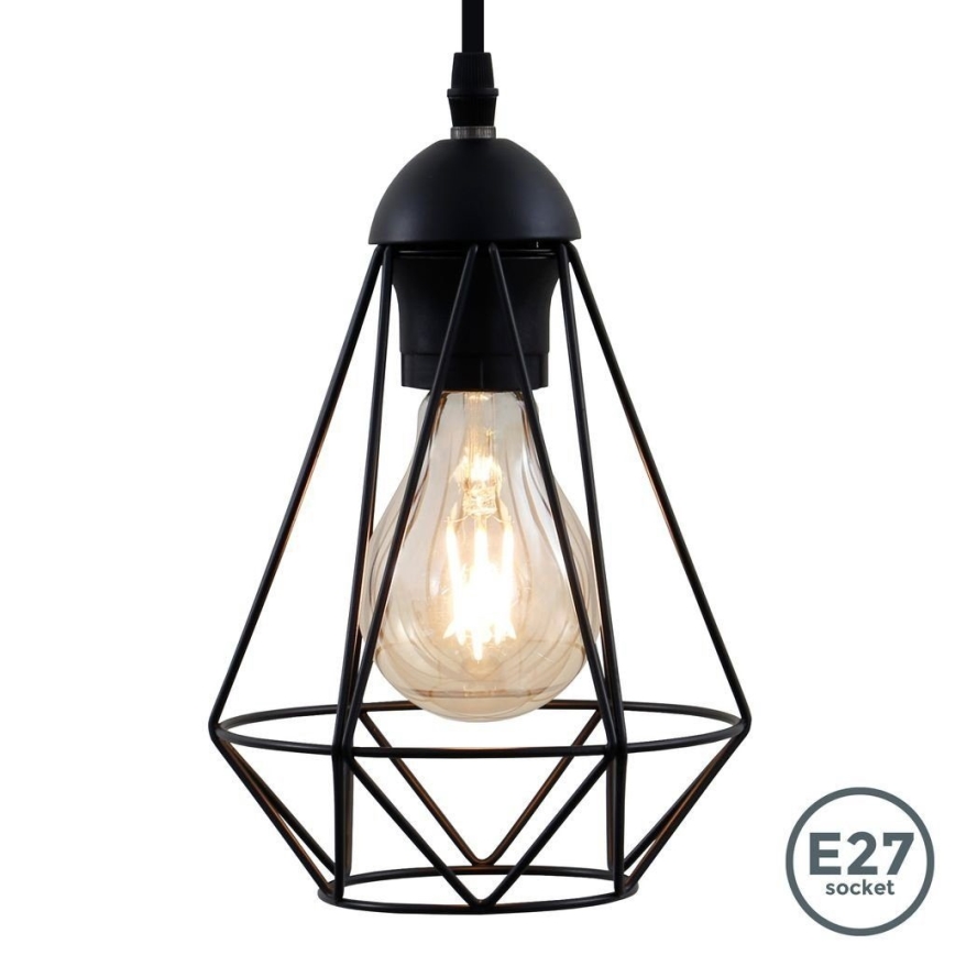LED-riippuvalaisin vaijerilla 1xE27/6,5W/230V 2500K musta