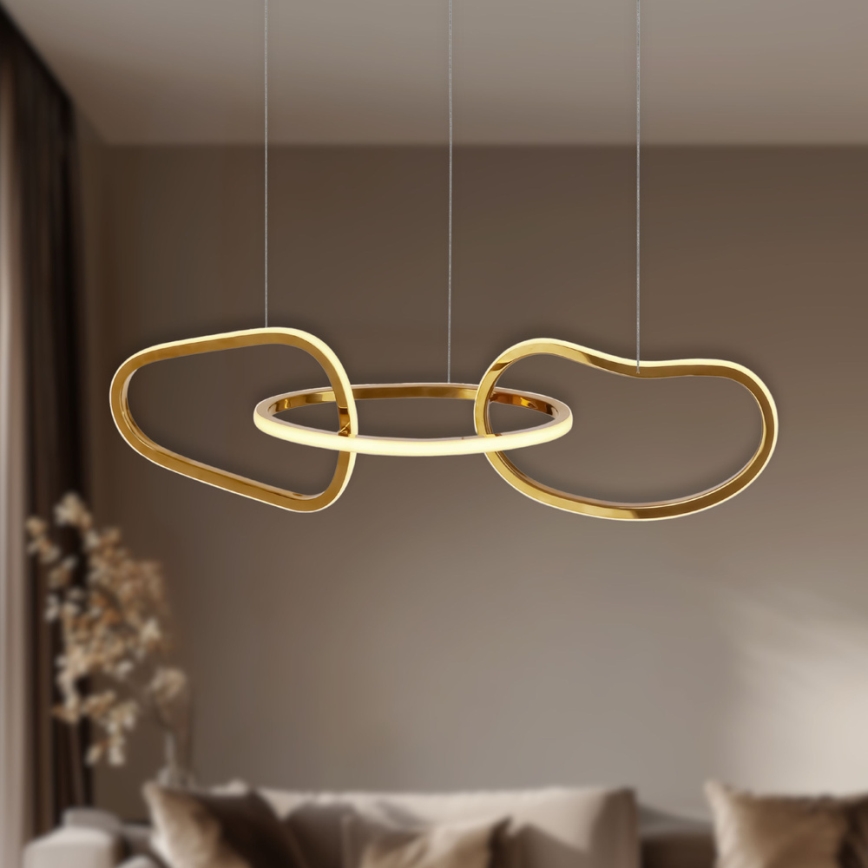 LED-riippuvalaisin vaijerilla ANNELI LED/30W/230V 80 cm kultainen