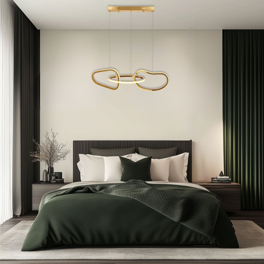 LED-riippuvalaisin vaijerilla ANNELI LED/30W/230V 80 cm kultainen