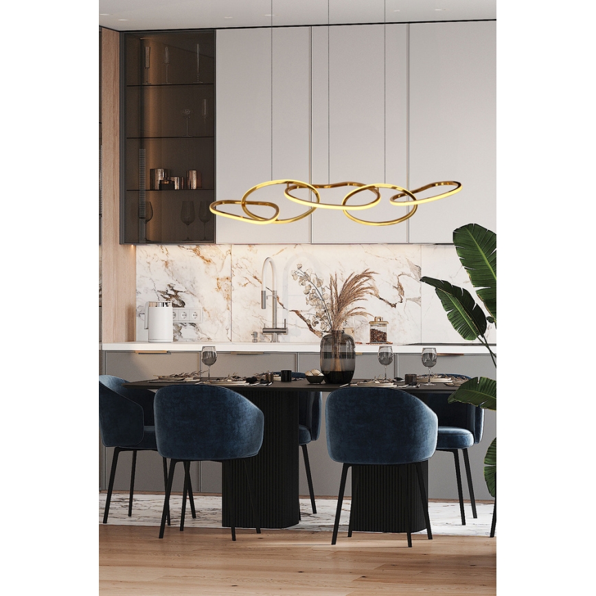 LED-riippuvalaisin vaijerilla ANNELI LED/45W/230V 125 cm kullanvärinen