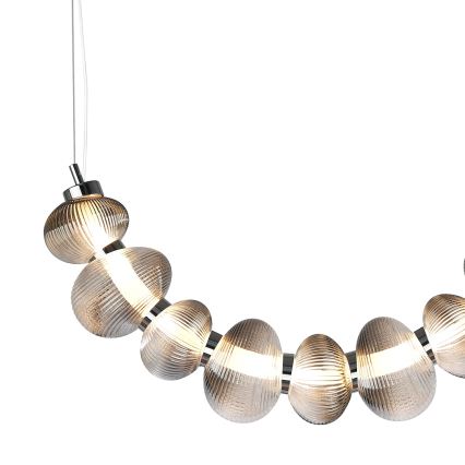 LED-riippuvalaisin vaijerilla BOLLA LED/36W/230V kiiltävä kromi/savunharmaa