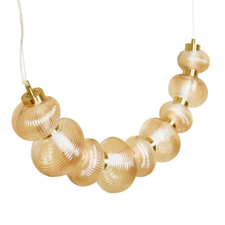 LED-riippuvalaisin vaijerilla BOLLA LED/36W/230V kulta/savunbeige