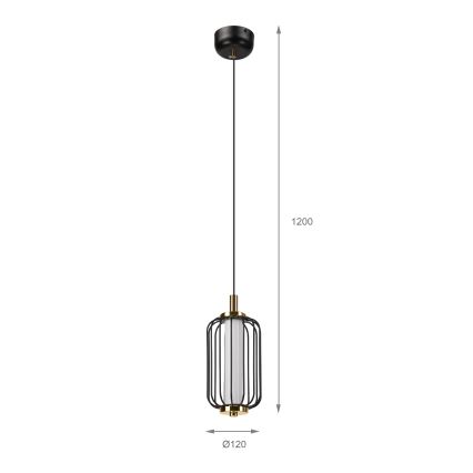 LED-riippuvalaisin vaijerilla BONNIE LED/10W/230V 3000K musta