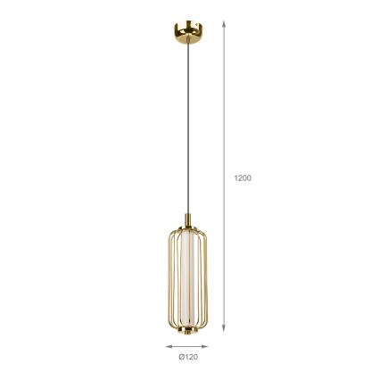 LED-riippuvalaisin vaijerilla BONNIE LED/15W/230V 3000K kultainen