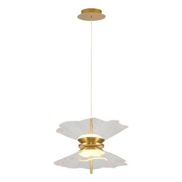 LED-riippuvalaisin vaijerilla BUTTERFLY 2xLED/10W/230V 3000K kultainen