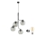 LED-riippuvalaisin vaijerilla CESAR 4xE27/15W/230V musta/savunharmaa