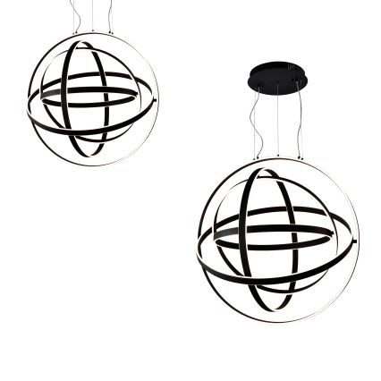 LED-riippuvalaisin vaijerilla COPERNICUS LED/260W/230V musta