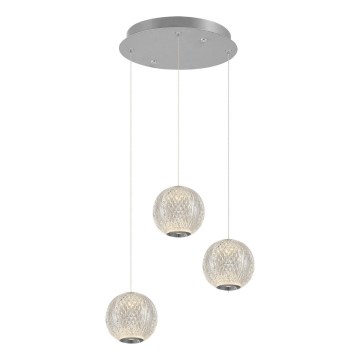 LED-riippuvalaisin vaijerilla CREMONA 3xLED/5W/230V 3000K mattakromi