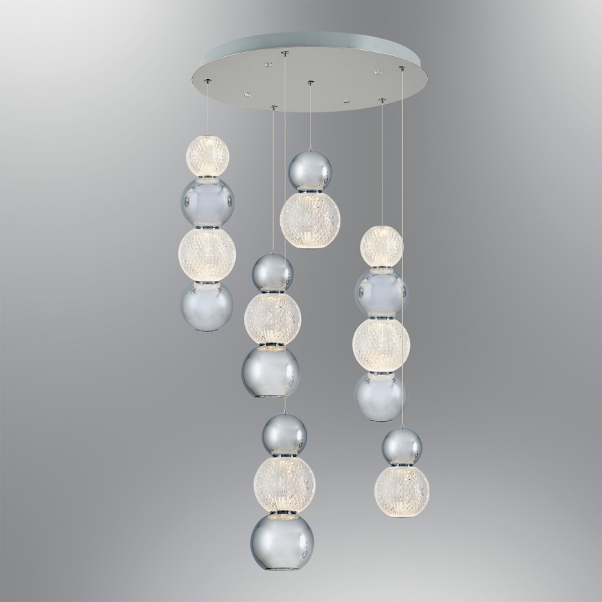 LED-riippuvalaisin vaijerilla CREMONA LED/34W/230V 3000K mattakromi