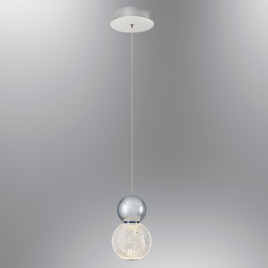 LED-riippuvalaisin vaijerilla CREMONA LED/5W/230V 3000K mattakromi