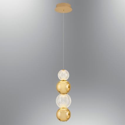 LED-riippuvalaisin vaijerilla CREMONA LED/7W/230V 3000K, kulta