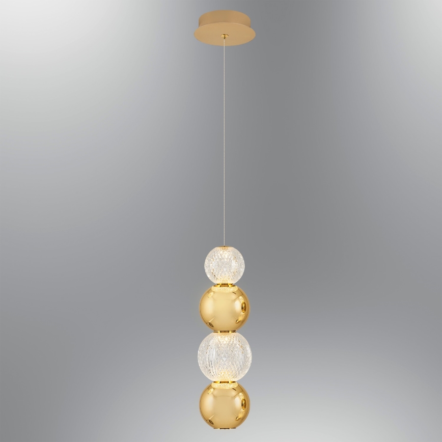 LED-riippuvalaisin vaijerilla CREMONA LED/7W/230V 3000K, kulta