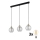 LED-riippuvalaisin vaijerilla DEVI 3xE27/15W/230V musta/kirkas