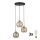 LED-riippuvalaisin vaijerilla DEVI 3xE27/15W/230V musta/savunbeige