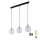 LED-riippuvalaisin vaijerilla DEVON 3xE27/15W/230V musta/kirkas