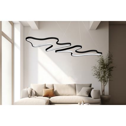 LED-riippuvalaisin vaijerilla DUPLE ARTISAN LED/80W/230V 4000K musta