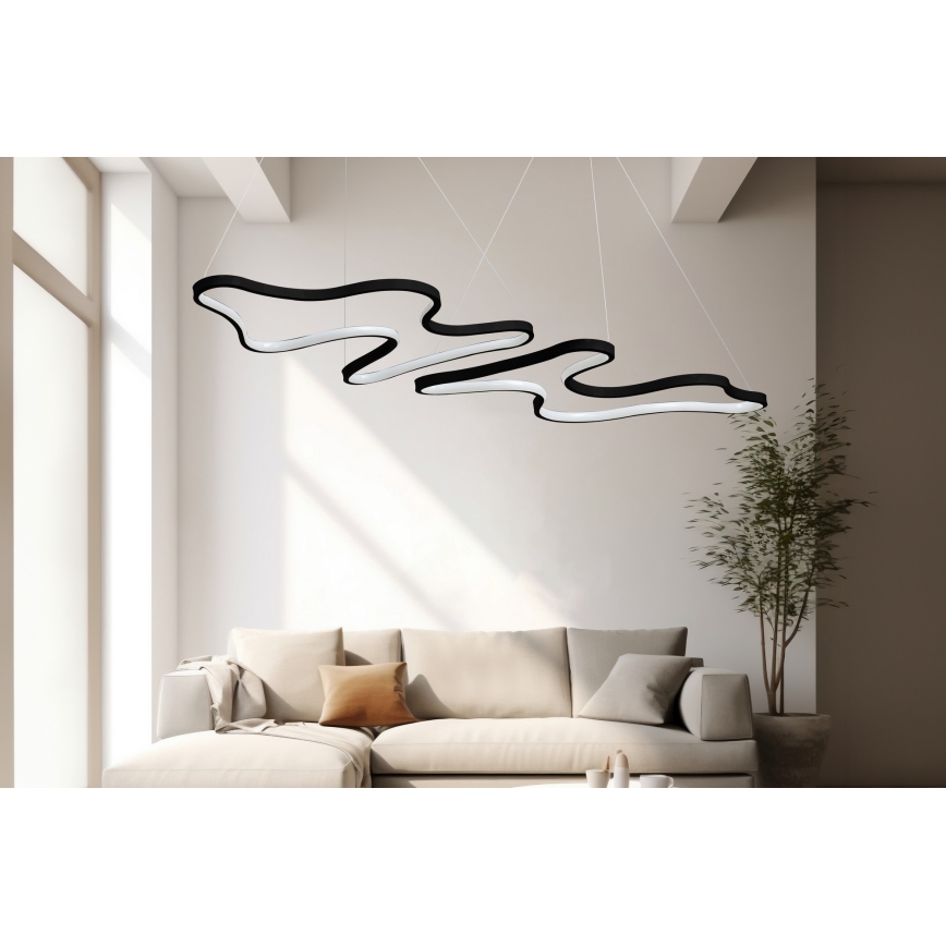 LED-riippuvalaisin vaijerilla DUPLE ARTISAN LED/80W/230V 6500K musta