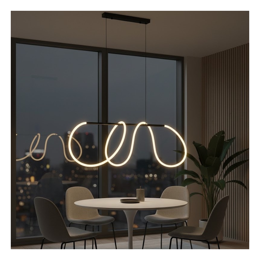 LED-riippuvalaisin vaijerilla FLEXI LED/45W/230V 4000K musta