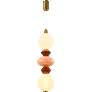 LED-riippuvalaisin vaijerilla FLORES LED/15W/230V kultainen/oranssi/ruskea