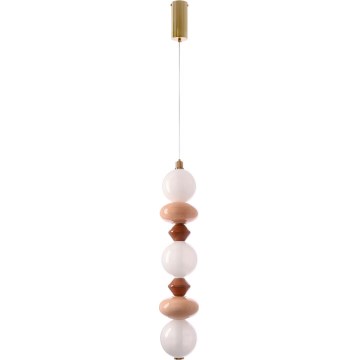 LED-riippuvalaisin vaijerilla FLORES LED/20W/230V kulta/oranssi/ruskea