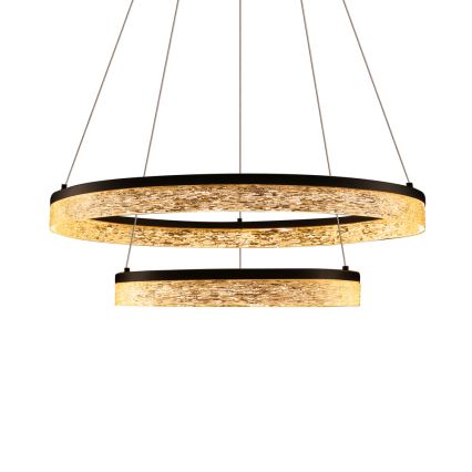 LED-riippuvalaisin vaijerilla FROZI LED/38W/230V, halkaisija 60 cm, musta