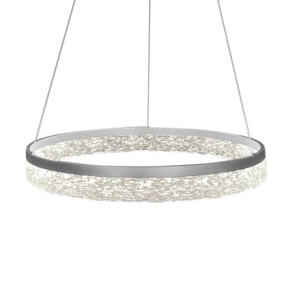LED-riippuvalaisin vaijerilla GALA LED/25W/230V, halkaisija 50 cm, hopeanvärinen