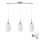 LED riippuvalaisin vaijerilla HARMA 3xE27/60W/230V mattakromi/valkoinen