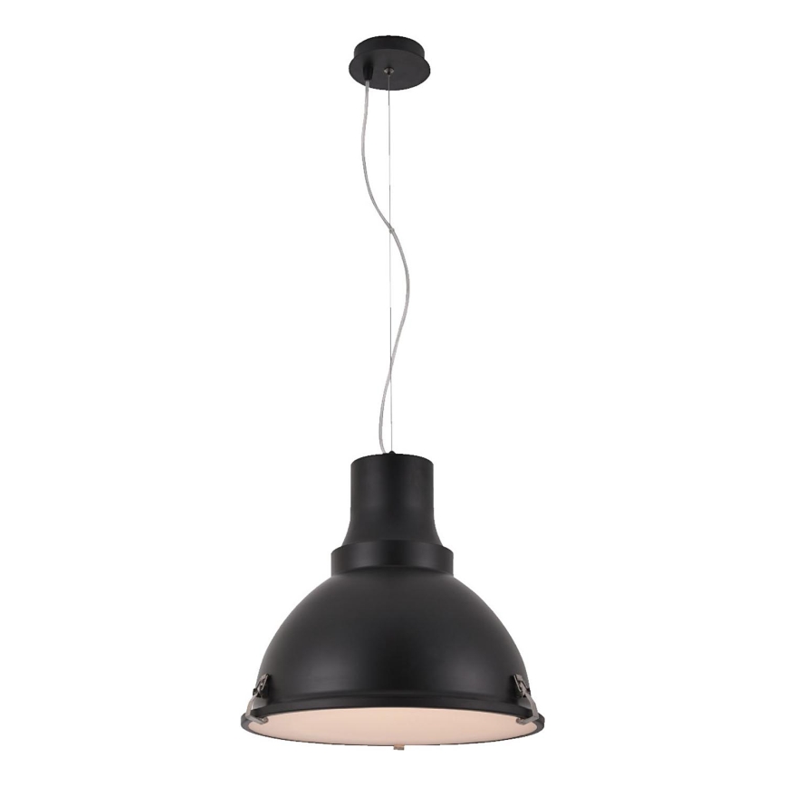 LED-riippuvalaisin vaijerilla INDUSTRY 1xE27/60W/230V musta